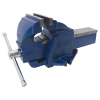 Ductile Iron Mechanics Bench Vise, 5" Jaw Width, 3-3/10" Throat Depth, Fixed Base TYQ488 | Caster Town
