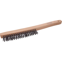 Long Handle Industrial-Duty Scratch Brush, Steel, 3 x 19 Wire Rows, 14" Long TYS151 | Caster Town