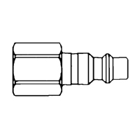 Quick Couplers - 1/2" Industrial, One Way Shut-Off - Plugs, 3/8" TZ154 | Caster Town