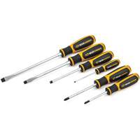 Phillips<sup>®</sup>/Slotted Dual Material Screwdriver Set, 6 Pcs. UAK242 | Caster Town