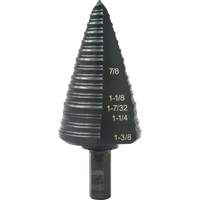 #12 Multi-Hole Step Drill Bit, 7/8" - 1-3/8" , 1/16" Increments, High Speed Steel UAL103 | Caster Town