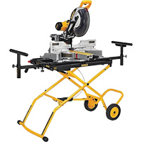Double Bevel Sliding Compound Mitre Saw with Heavy-Duty Rolling Stand UAL184 | Caster Town