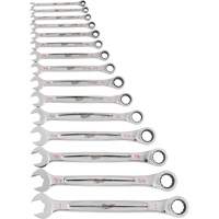 Ratcheting Wrench Set, Combination, 15 Pieces, Imperial UAL992 | Caster Town