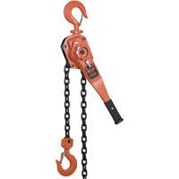 KLP Series Lever Chain Hoists, 10' Lift, 6000 lbs. (3 tons) Capacity, Steel Chain UAW098 | Caster Town