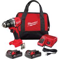 M18™ Compact Brushless Drill/ Driver Kit, Lithium-Ion, 18 V, 1/2" Chuck, 550 in-lbs Torque UAW906 | Caster Town