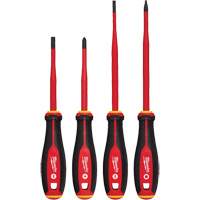 Insulated Slim Tip Screwdriver Set, 4 Pcs., Magnetic UAX181 | Caster Town