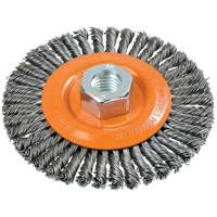 Stringer Bead Knotted Wire Brush, 4-1/2" Dia., 0.02" Fill, 5/8"-11 Arbor, Steel UE919 | Caster Town