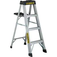 3400 Series Industrial Extra Heavy-Duty Step Ladder, 4', Aluminum, 300 lbs. Capacity, Type 1A VC241 | Caster Town