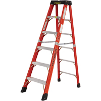 Industrial Extra Heavy-Duty Stepladders (6800 AA Series), 4', Fibreglass, 375 lbs. Capacity, Type 1AA VC254 | Caster Town