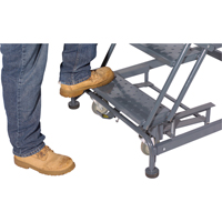 Weight Actuated Lockstep Rolling Ladders, 6 Steps, 24" Step Width, 60" Platform Height, Steel VC392 | Caster Town
