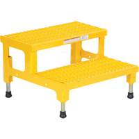 Adjustable Step-Mate Stand, 2 Step(s), 23-13/16" W x 22-7/8" L x 15-1/4" H, 500 lbs. Capacity VD446 | Caster Town