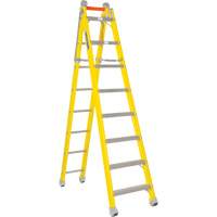 Step to Straight Ladder, 13.8', Fibreglass, 375 lbs., CSA Grade 1AA VD470 | Caster Town