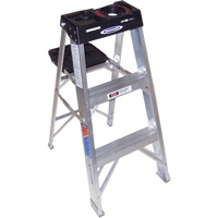 Step Ladder, 3', Aluminum, 300 lbs. Capacity, Type 1A VD557 | Caster Town