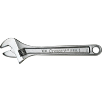 Crescent Adjustable Wrenches, 4" L, 1/2" Max Width, Chrome VE032 | Caster Town