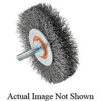 Mounted Crimped Wire Wheel, 3" Dia., 0.0118" Fill VV745 | Caster Town