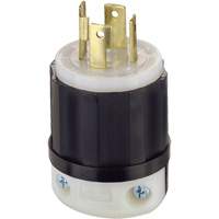3-Pole 4-Wire Grounding Locking Plug, Nylon, 30 Amps, 125 V/250 V, L14-30P XA896 | Caster Town