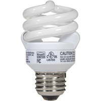 Economy Line Fluorescent Lamps, Spiral, 10 W, 2700 K, E27 Base, 8000 hrs. XC550 | Caster Town
